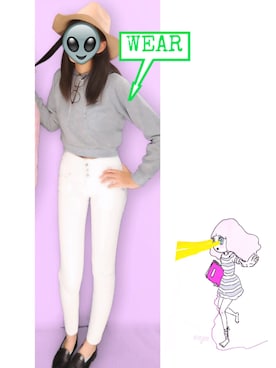 「JK」｜「アイテム（パーカー）」を使った、みゅうさん（レディース・165cm）の冬コーディネート