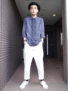 ケンシローさん（メンズ・185cm）の夏コーディネート