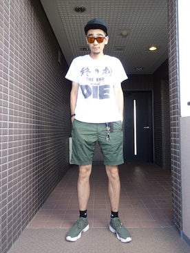 「THE DAWN B」｜ケンシローさん（メンズ・185cm）の夏コーディネート