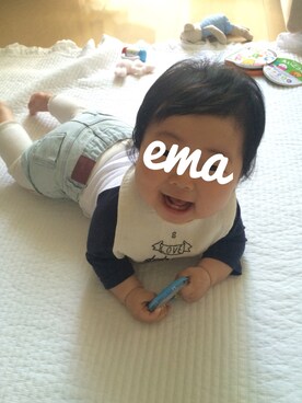 「ズリバイ」｜ema🐻さん（キッズ・70cm）の秋コーディネート