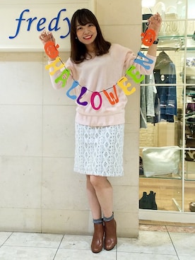 「FREDY&GLOSTER（フレディアンドグロスター）のアイテム」を使った、にのさん（レディース・162cm）の秋コーディネート