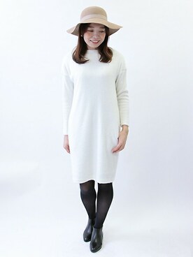 「ハットコーデ」｜にのさん（レディース・162cm）の秋コーディネート