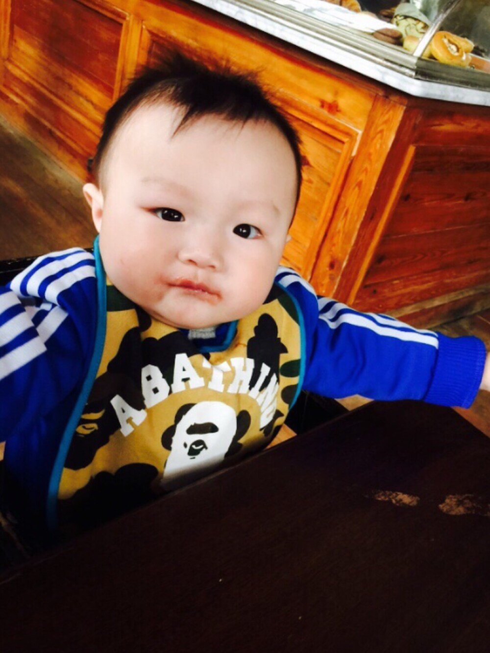 Mwearさんの（BAPE KIDS by a bathing ape）を使ったコーディネートの1枚目の写真