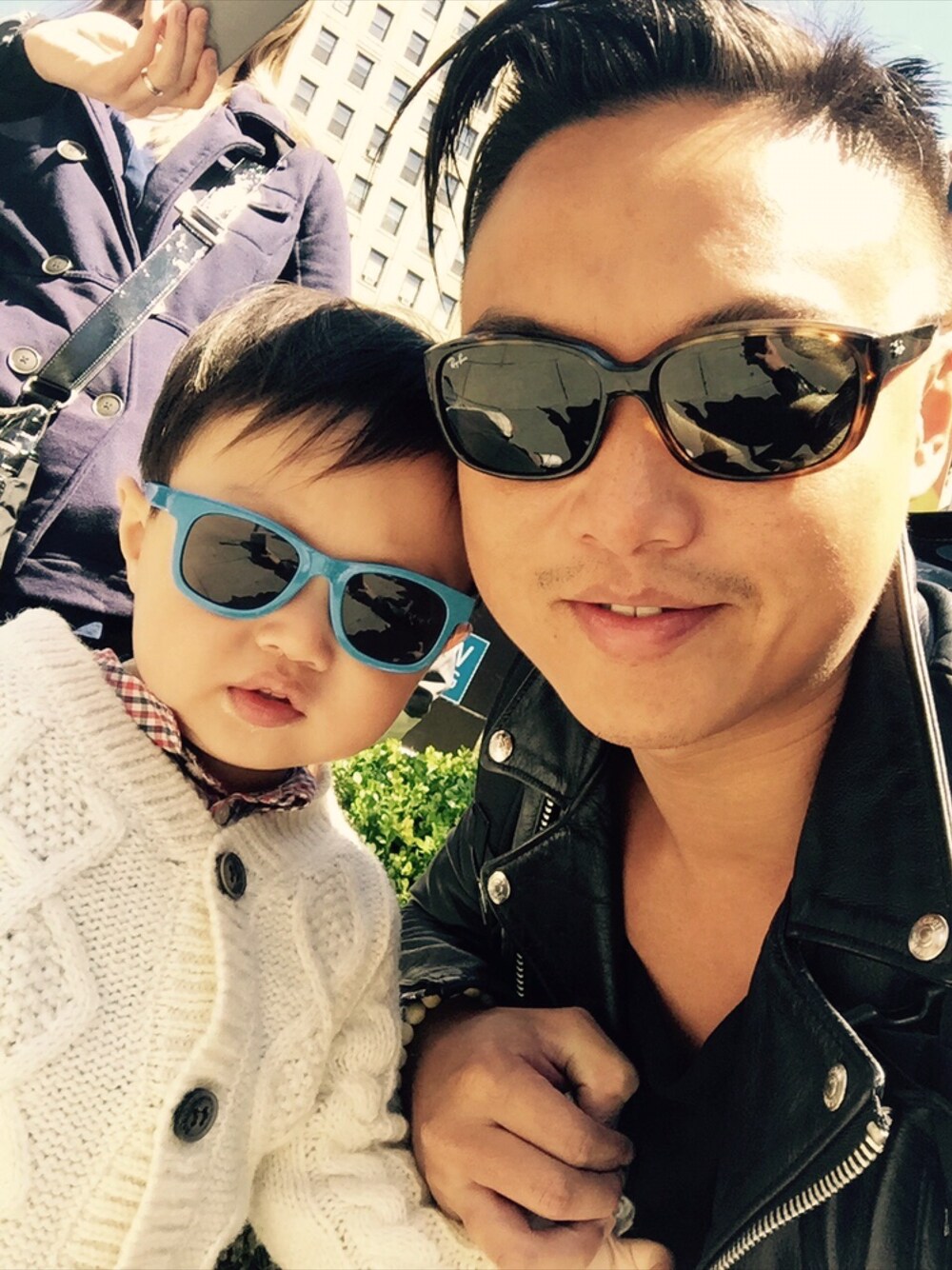 「sunglasses_vogue、ray ban、fatherandson、Bestfriend、bonpoint、ZARA KIDS、Dior HOMME、BROOKLYN、NYC」｜「Ray-Banのアイテム（サングラス、ブラウン系）」を使った、Mwearさん（キッズ・61cm）の夏コーディネートの1枚目の写真