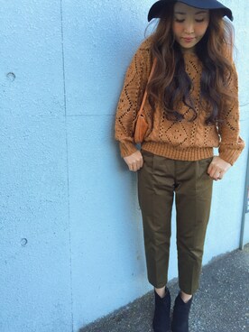 「PLAIN CLOTHING（プレーンクロージング）のアイテム（ブーツ）」を使った、norie_mixさん（レディース・155cm）の冬コーディネート