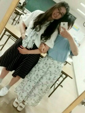 「와이드팬츠」｜うゆさん（レディース・152cm）の夏コーディネート