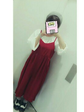 「179/WG（イチナナキュウダブルジー）のアイテム（サロペット/オーバーオール）」を使った、うゆさん（レディース・152cm）の秋コーディネート