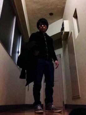 「アイテム（その他アウター）」を使った、おかゆ太郎さん（メンズ・170cm・30代）の冬コーディネート