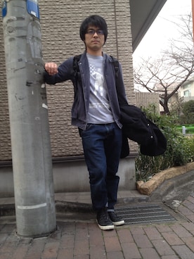 「アイテム（その他アウター）」を使った、おかゆ太郎さん（メンズ・170cm・30代）の冬コーディネート