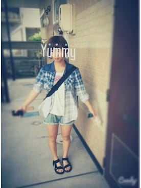 「チチカカ」｜「アイテム（メッセンジャーバッグ）」を使った、yummyさん（レディース・157cm）の夏コーディネート