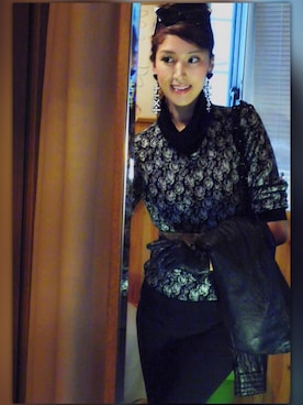 「MORGAN（モルガン）のアイテム（ライダースジャケット）」を使った、naoccinaさん（レディース・170cm）の秋コーディネート