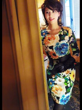 ワンピース ドレスを使った ボディコンシャス の人気ファッションコーディネート 季節 12月 2月 Wear