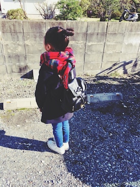 「アイテム（バックパック/リュック）」を使った、♡ᵕ̈chi-hiᵕ̈♡さん（キッズ・120cm）の冬コーディネート