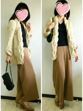 「Language（ランゲージ）のアイテム（トップス）」を使った、momoさん（レディース・164cm）の秋コーディネート