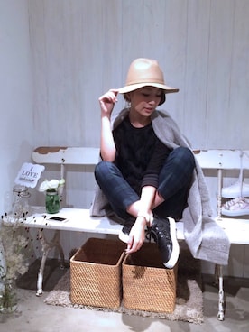 「enchanted（エンチャンテッド）のアイテム」を使った、enchantedさん（レディース・165cm）の秋コーディネート