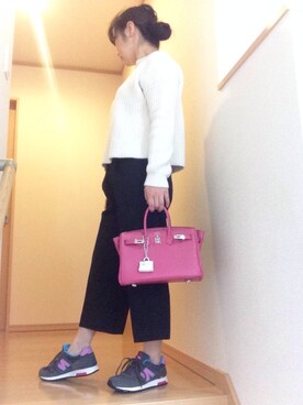 「M.deux（エムドゥ）のアイテム（パンツ）」を使った、rico♡0727さん（レディース・150cm）の冬コーディネート