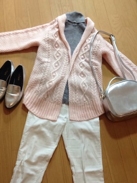 「シルバーバッグ」｜rico♡0727さん（レディース・150cm）の冬コーディネート