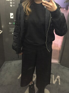 「cheap monday」｜「アイテム（ブルゾン）」を使った、RINAさん（レディース・164cm）の冬コーディネート
