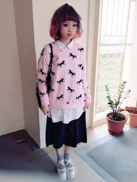 「ファンシー」｜「アイテム（オールインワン・サロペット）」を使った、NIA ACIDIAさん（レディース・150cm）の秋コーディネート
