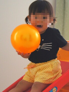 「おうち」｜「アイテム（パンツ）」を使った、きさん（キッズ・80cm）の夏コーディネート
