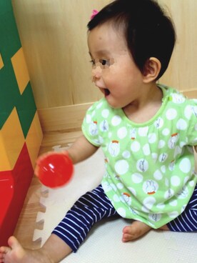 「UNIQLO（ユニクロ）のアイテム（Tシャツ/カットソー、グリーン系）」を使った、きさん（レディース・161cm）の夏コーディネート