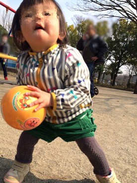 「しまむら（シマムラ）のアイテム（タイツ/ストッキング、グレー系）」を使った、きさん（レディース・161cm）の夏コーディネート