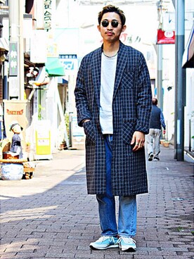 「SUNDAY WORKS（サンデーワークス）のアイテム（その他アウター）」を使った、Takamyさん（メンズ・172cm）の春コーディネート