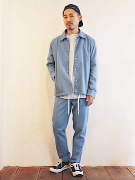 「BASISBROKE（バシスブローク）のアイテム（ジャケット/アウター）」を使った、Takamyさん（メンズ・172cm）の春コーディネート