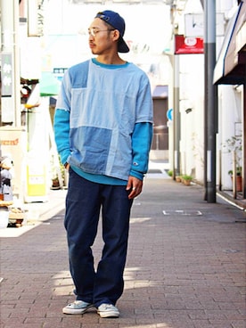 「SUNDAY WORKS（サンデーワークス）のアイテム」を使った、Takamyさん（メンズ・172cm）の春コーディネート