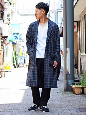 「SUNDAY WORKS（サンデーワークス）のアイテム（その他アウター）」を使った、Takamyさん（メンズ・172cm）の春コーディネート