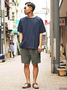 「SUNDAY WORKS（サンデーワークス）のアイテム」を使った、Takamyさん（メンズ・172cm）の春コーディネート