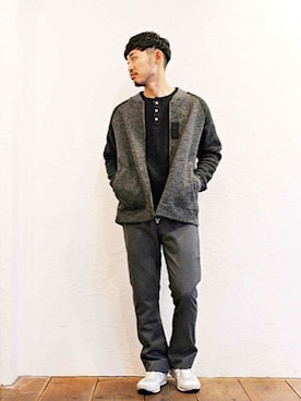 「modem design（モデムデザイン）のアイテム（ブルゾン）」を使った、Takamyさん（メンズ・171cm）の秋コーディネート