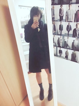 「LAD MUSICIAN（ラッドミュージシャン）のアイテム（ジャケット/アウター）」を使った、mikuさん（レディース・158cm）の春コーディネート