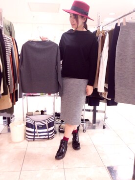 「la veriteのアイテム（スカート、グレー系）」を使った、la verite2015さん（レディース・161cm）の秋コーディネート