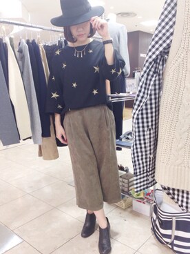 「la veriteのアイテム（パンツ、グリーン系）」を使った、la verite2015さん（レディース・161cm）の秋コーディネート