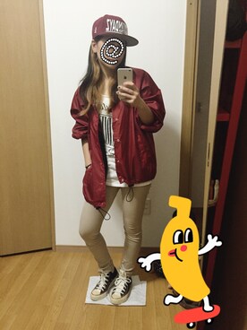 「COBRA（コブラ）のアイテム（ジャケット/アウター）」を使った、10も3さん（レディース・155cm）の秋コーディネート