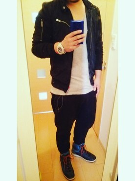 「静岡」｜「アイテム（腕時計）」を使った、こばひでさん（メンズ・175cm）の秋コーディネート
