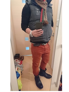 「DSQUARED2（ディースクエアード）のアイテム（その他パンツ）」を使った、こばひでさん（メンズ・175cm）の冬コーディネート