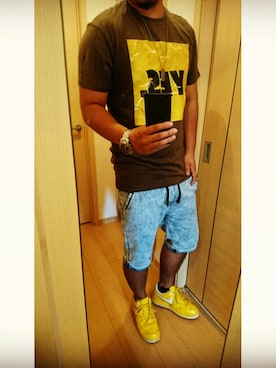 「BREITLING（ブライトリング）のアイテム（腕時計、シルバー系）」を使った、こばひでさん（メンズ・175cm）の夏コーディネート