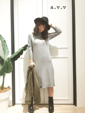 「a.v.v（アーヴェヴェ）のアイテム（ブルゾン）」を使った、mio☻miloさん（レディース・156cm）の秋コーディネート