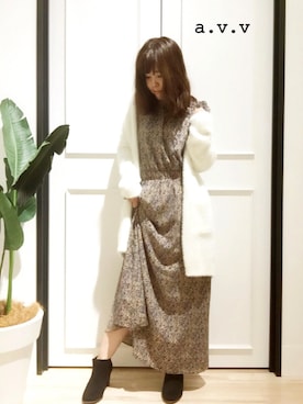 「a.v.v（アーヴェヴェ）のアイテム」を使った、mio☻miloさん（レディース・156cm）の秋コーディネート