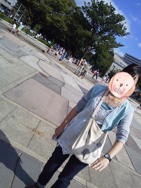 「RAY CASSIN（レイカズン）のアイテム（チュニック）」を使った、ｏｃａｙｕさん（レディース・154cm）の春コーディネート