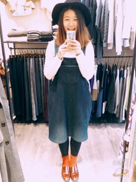 「jeans（ジーンズ）のアイテム（オールインワン・サロペット）」を使った、Janet Janeさん（レディース・153cm）の春コーディネート