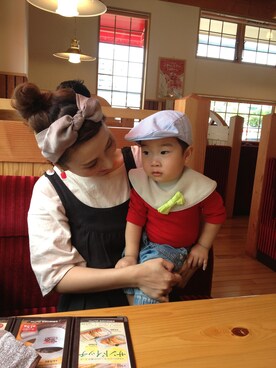 「アイテム（ママ＆ベビー、グリーン系）」を使った、sososisiさん（レディース・162cm）の秋コーディネート