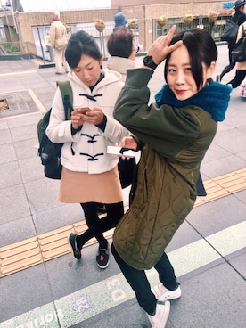 「キルティングコート」｜725さん（レディース・162cm）の秋コーディネート