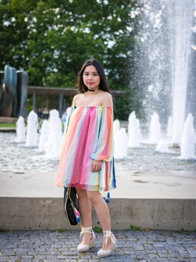 「chic」｜「アイテム（チュニック）」を使った、Yvonnaさん（レディース・157cm）の秋コーディネート