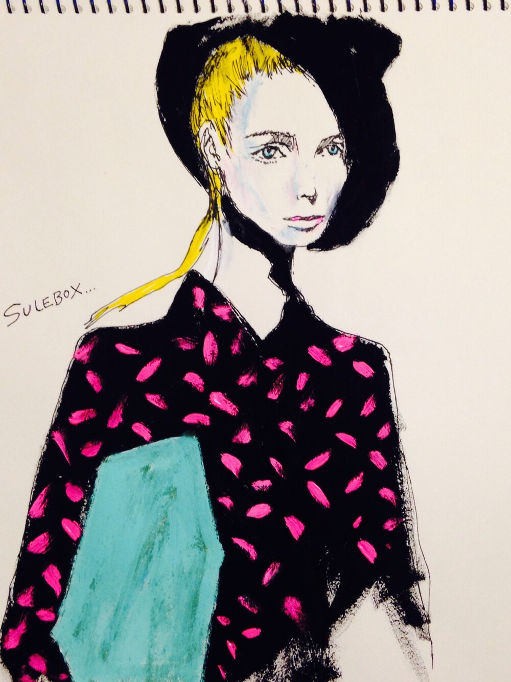 「柄シャツ、ハット、バレンタインデートスタイル」｜「SULEBOXのアイテム（ハット、ブラック系）」を使った、SULEBOXさん（レディース・172cm）の冬コーディネートの1枚目の写真