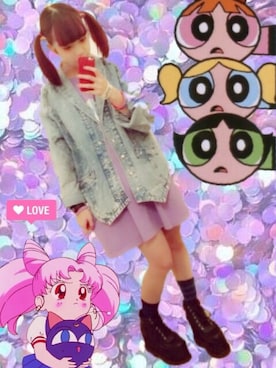 「厚底」｜はーかさん（レディース・154cm）の冬コーディネート