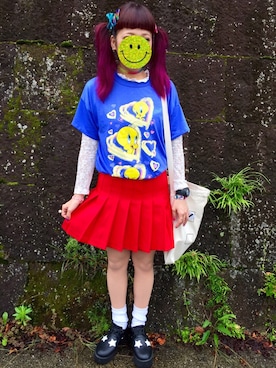 「トゥイーティー」｜「アイテム（トップス）」を使った、はーかさん（レディース・154cm）の夏コーディネート