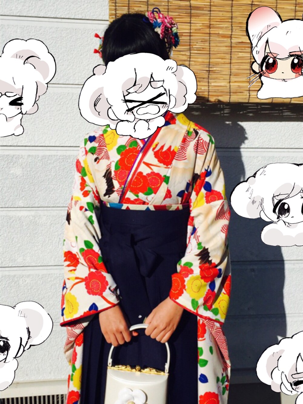 「成人式、ふりふ、振袖、袴」｜「ふりふのアイテム（浴衣、その他）」を使った、タジマさん（レディース・158cm）の冬コーディネートの1枚目の写真